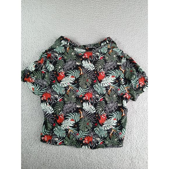 Disney Lion King Her Universe Shirt Womens Medium Green Button Up Timon Pumbaa - Picture 6 of 7